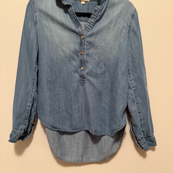 Anthropologie Cloth & Stone Blue Chambray Top - Picture 5 of 8